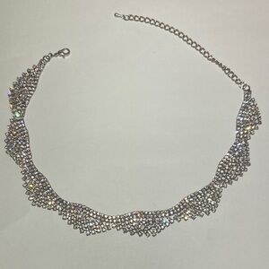 Sparkle Rhinestone Lacy Choker Necklace